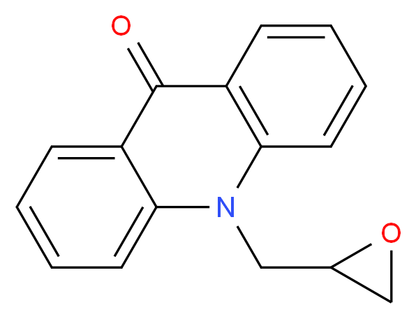 10-(oxiran-2-ylmethyl)-9,10-dihydroacridin-9-one_分子结构_CAS_150389-84-7