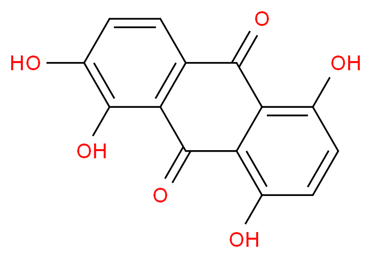 1,2,5,8-tetrahydroxy-9,10-dihydroanthracene-9,10-dione_分子结构_CAS_81-61-8