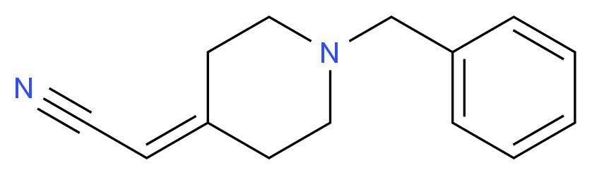 2-(1-Benzylpiperidin-4-ylidene)acetonitrile_分子结构_CAS_55022-82-7)