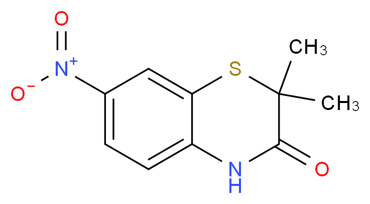 2,2-dimethyl-7-nitro-3,4-dihydro-2H-1,4-benzothiazin-3-one_分子结构_CAS_945969-04-0