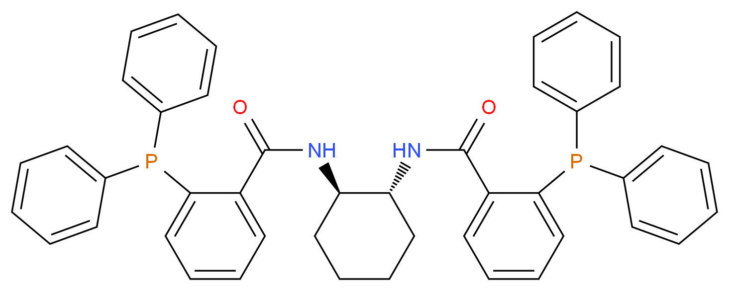 2-(diphenylphosphanyl)-N-[(1R,2R)-2-[2-(diphenylphosphanyl)benzamido]cyclohexyl]benzamide_分子结构_CAS_138517-61-0