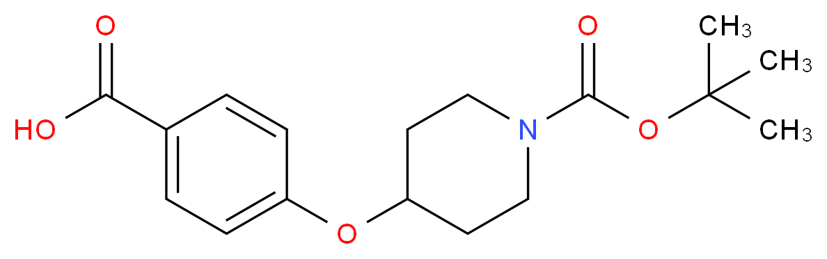 4-{[1-(tert-Butoxycarbonyl)piperidin-4-yl]oxy}benzoic acid_分子结构_CAS_162046-56-2)