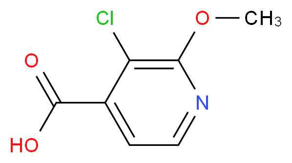 3-Chloro-2-methoxyisonicotinic acid_分子结构_CAS_1211584-06-3)