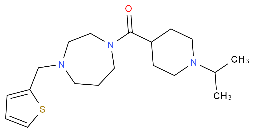 1-[(1-isopropyl-4-piperidinyl)carbonyl]-4-(2-thienylmethyl)-1,4-diazepane_分子结构_CAS_)