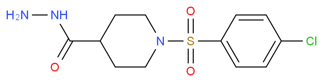 1-[(4-Chlorophenyl)sulfonyl]-4-piperidinecarbohydrazide_分子结构_CAS_332400-85-8)