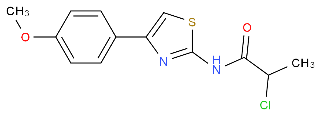 2-Chloro-N-[4-(4-methoxyphenyl)-1,3-thiazol-2-yl]propanamide_分子结构_CAS_)