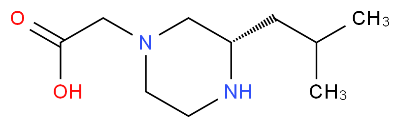 (S)-2-(3-isobutylpiperazin-1-yl)acetic acid_分子结构_CAS_1240588-15-1)