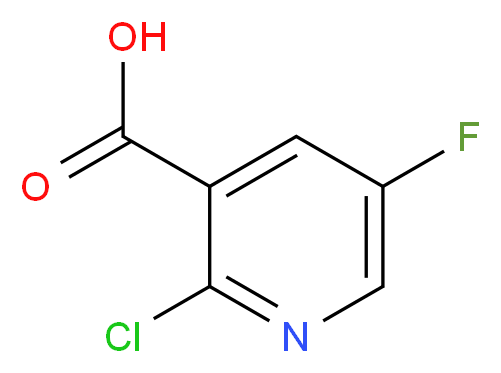 2-chloro-5-fluoropyridine-3-carboxylic acid_分子结构_CAS_38186-88-8