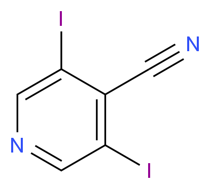 3,5-diiodopyridine-4-carbonitrile_分子结构_CAS_827616-50-2