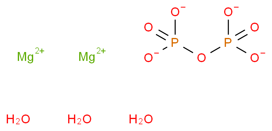 dimagnesium(2+) ion trihydrate (phosphonatooxy)phosphonate_分子结构_CAS_13446-24-7