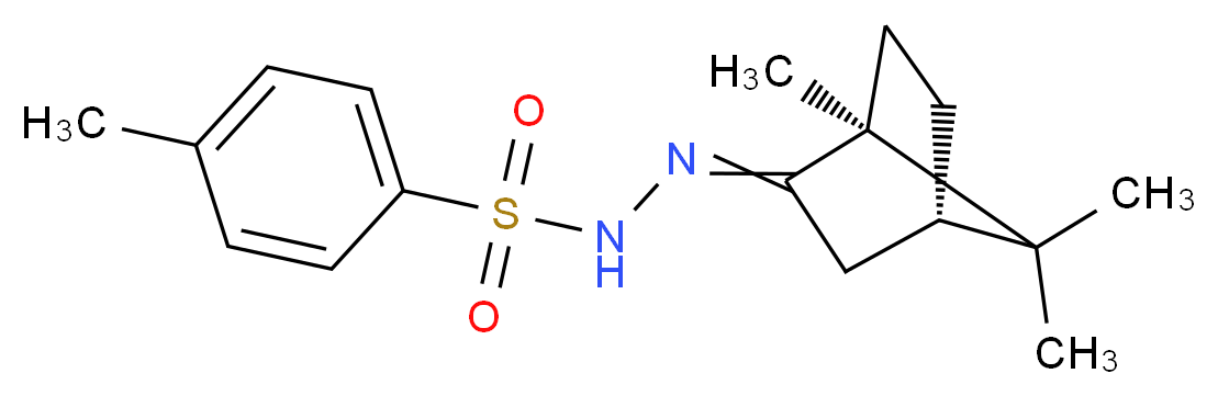 (1S)-(-)-樟脑对甲苯磺酰腙_分子结构_CAS_123408-99-1)