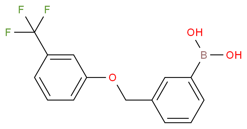 3-[3′-(三氟甲基)苯氧基甲基]苯硼酸_分子结构_CAS_870778-98-6)