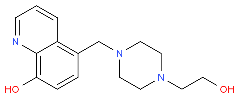 5-{[4-(2-hydroxyethyl)piperazin-1-yl]methyl}quinolin-8-ol_分子结构_CAS_312611-92-0