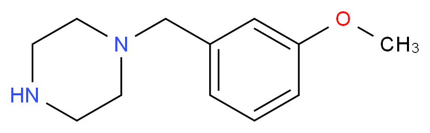1-[(3-methoxyphenyl)methyl]piperazine_分子结构_CAS_55212-32-3
