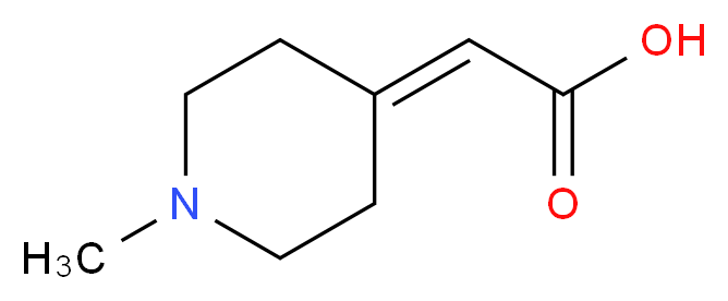 2-(1-methylpiperidin-4-ylidene)acetic acid_分子结构_CAS_759457-29-9