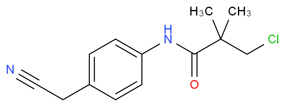 3-Chloro-N-[4-(cyanomethyl)phenyl]-2,2-dimethylpropanamide_分子结构_CAS_)