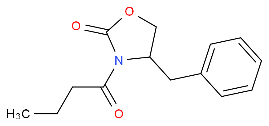 4-benzyl-3-butanoyl-1,3-oxazolidin-2-one_分子结构_CAS_112459-79-7