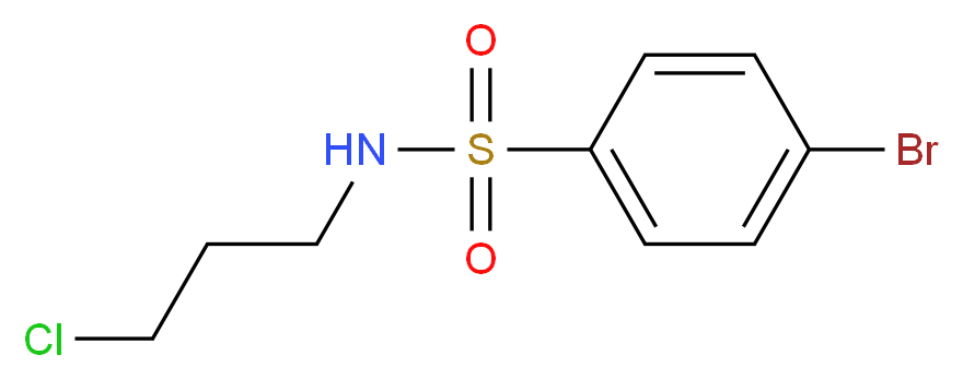 4-Bromo-N-(3-chloropropyl)benzenesulphonamide 98%_分子结构_CAS_98768-71-9)