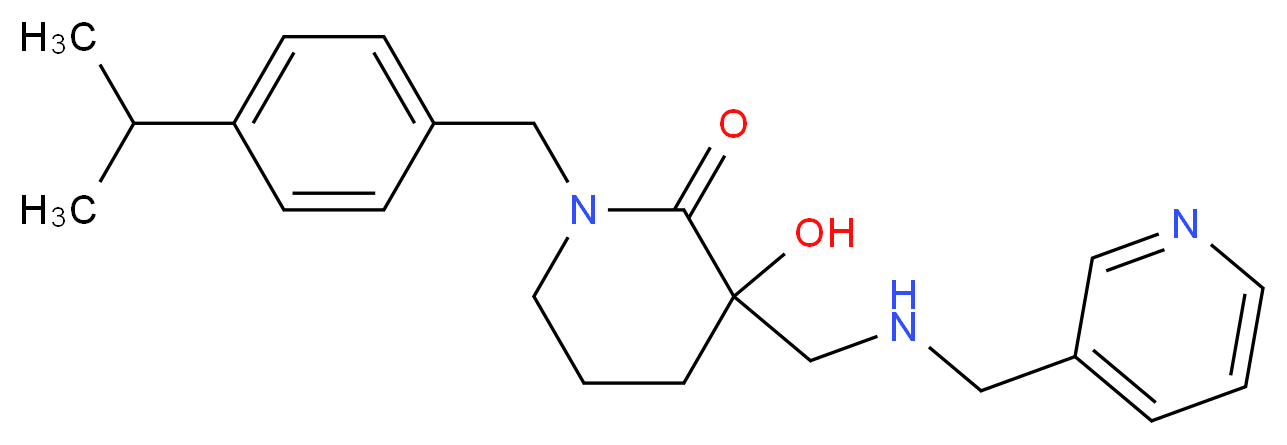 3-hydroxy-1-(4-isopropylbenzyl)-3-{[(pyridin-3-ylmethyl)amino]methyl}piperidin-2-one_分子结构_CAS_)