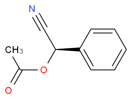 (R)-(+)-α-乙酰氧基苯乙腈_分子结构_CAS_119718-89-7)