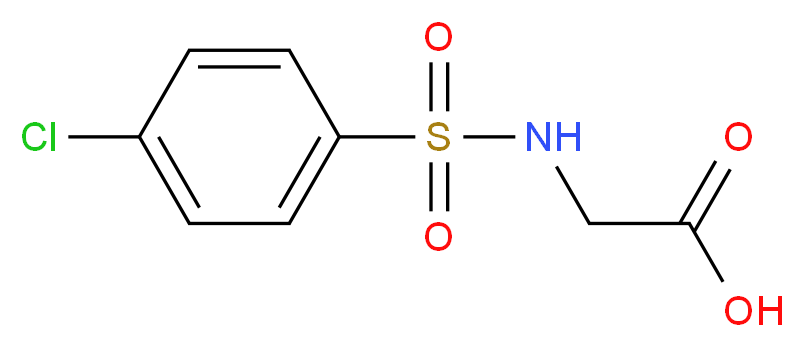 (4-Chloro-benzenesulfonylamino)-acetic acid_分子结构_CAS_13029-72-6)