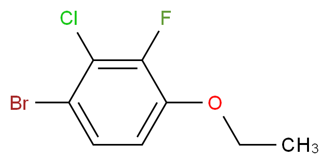 1-bromo-2-chloro-4-ethoxy-3-fluorobenzene_分子结构_CAS_909122-17-4
