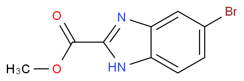 methyl 5-bromo-1H-1,3-benzodiazole-2-carboxylate_分子结构_CAS_885280-00-2