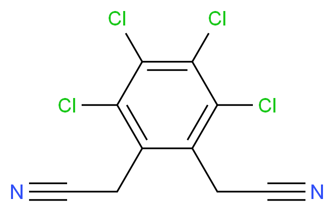 2-[2,3,4,5-tetrachloro-6-(cyanomethyl)phenyl]acetonitrile_分子结构_CAS_60069-96-7