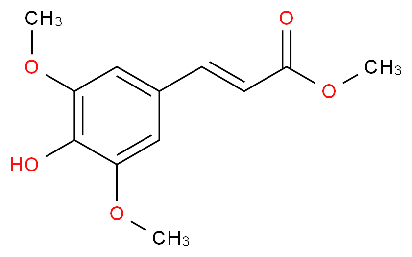 methyl (2E)-3-(4-hydroxy-3,5-dimethoxyphenyl)prop-2-enoate_分子结构_CAS_20733-94-2