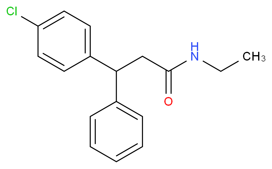 3-(4-chlorophenyl)-N-ethyl-3-phenylpropanamide_分子结构_CAS_)