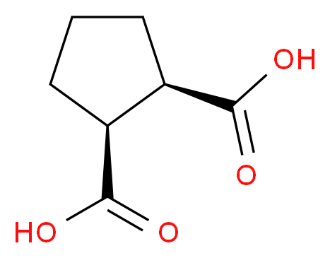 (1R,2S)-cyclopentane-1,2-dicarboxylic acid_分子结构_CAS_1461-96-7