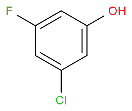 3-Chloro-5-fluorophenol_分子结构_CAS_202982-70-5)