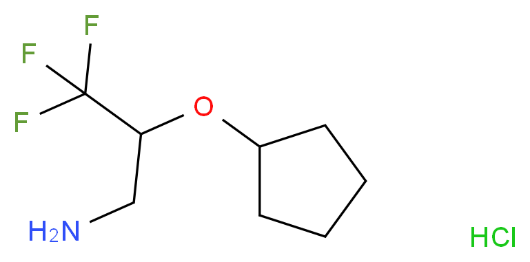 [(3-amino-1,1,1-trifluoropropan-2-yl)oxy]cyclopentane hydrochloride_分子结构_CAS_)