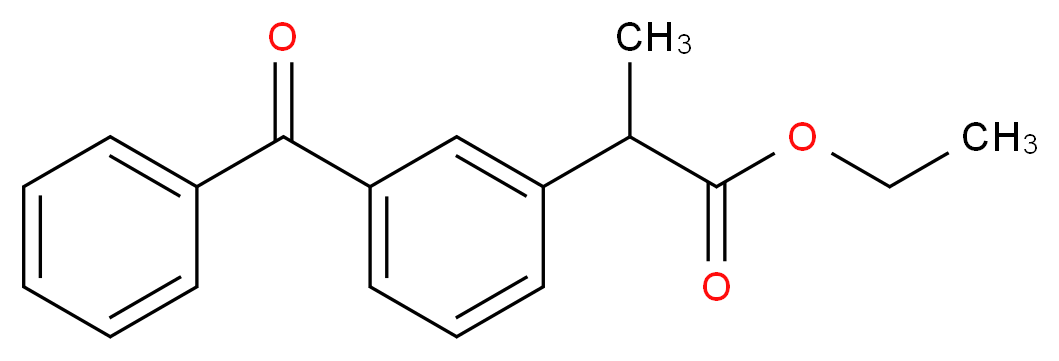 ethyl 2-(3-benzoylphenyl)propanoate_分子结构_CAS_60658-04-0