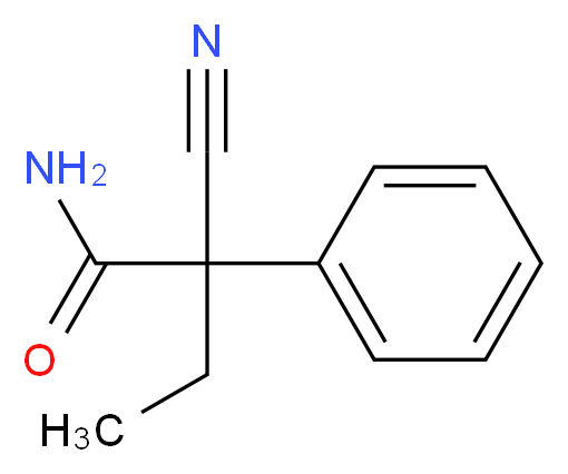 rac 2-Cyano-2-phenylbutanamide_分子结构_CAS_80544-75-8)