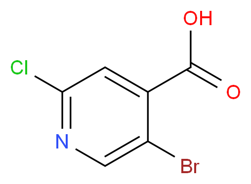 5-bromo-2-chloropyridine-4-carboxylic acid_分子结构_CAS_886365-31-7