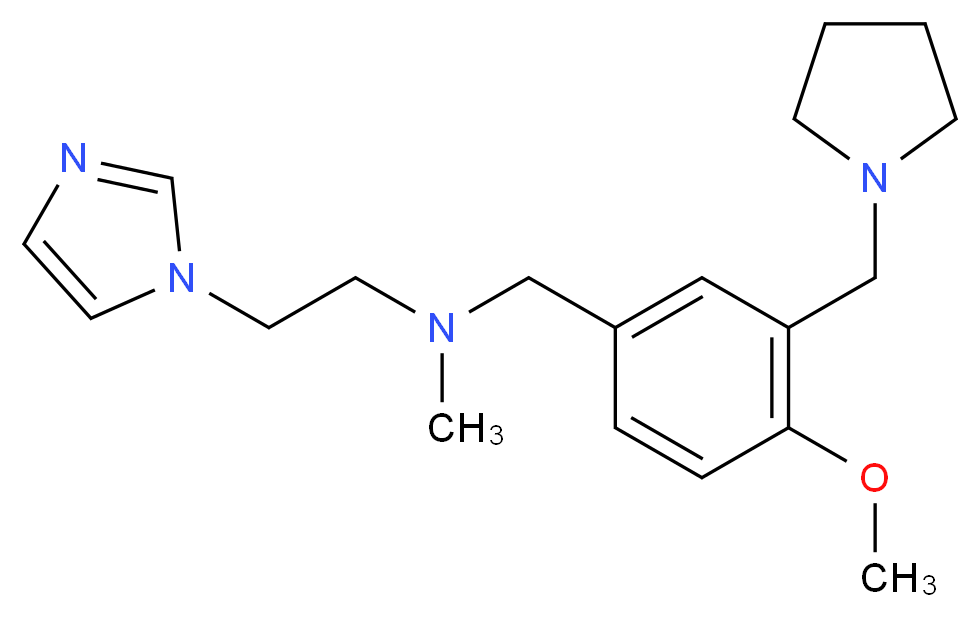 2-(1H-imidazol-1-yl)-N-[4-methoxy-3-(pyrrolidin-1-ylmethyl)benzyl]-N-methylethanamine_分子结构_CAS_)