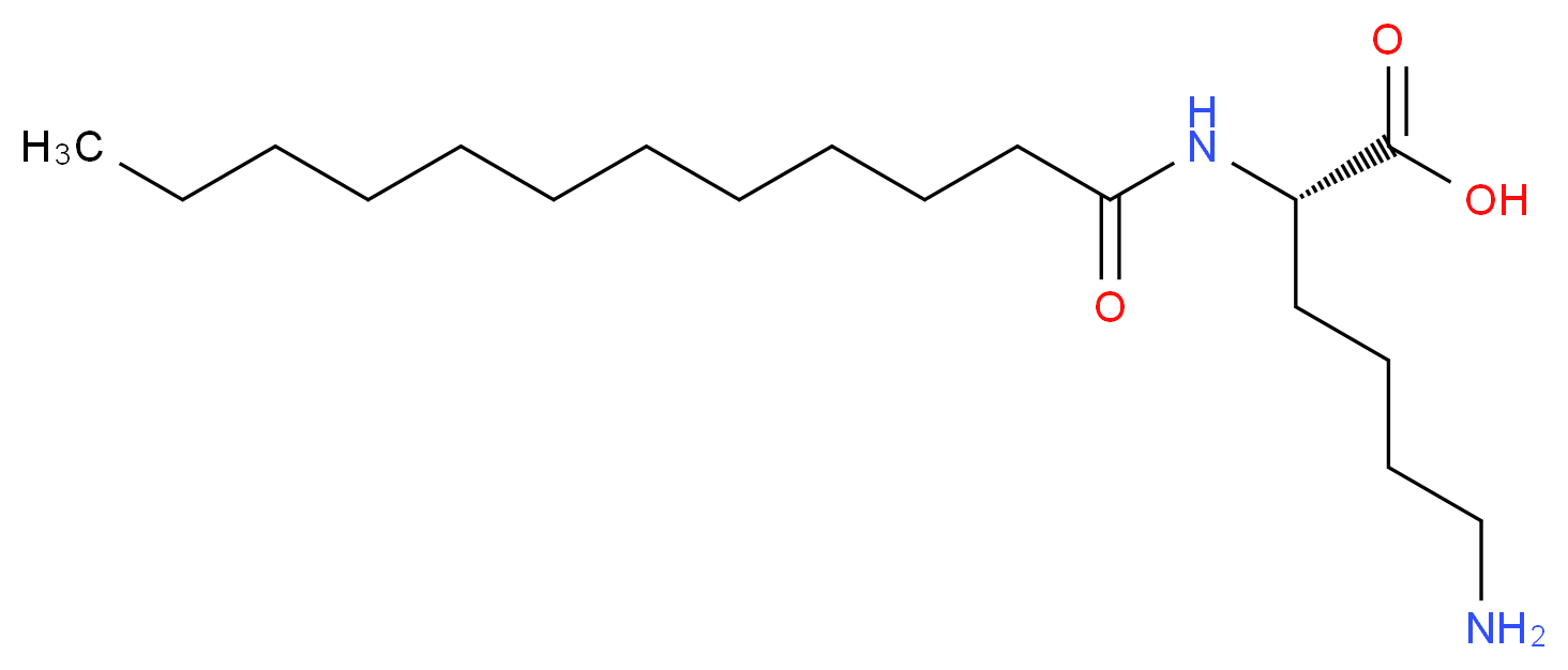 (2S)-6-amino-2-dodecanamidohexanoic acid_分子结构_CAS_59409-41-5