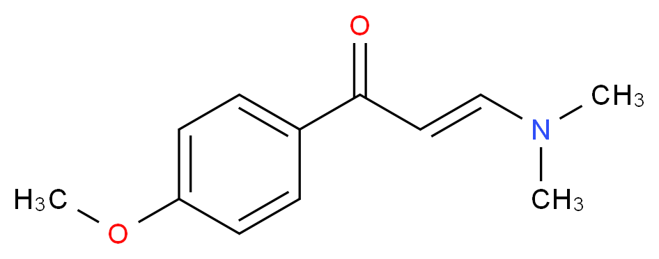 3-(dimethylamino)-1-(4-methoxyphenyl)prop-2-en-1-one_分子结构_CAS_18096-70-3