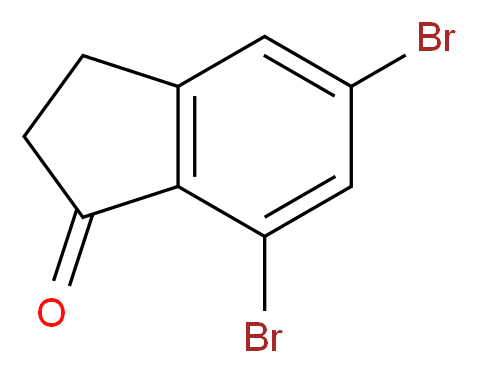 5,7-二溴-1-茚酮_分子结构_CAS_923977-18-8)