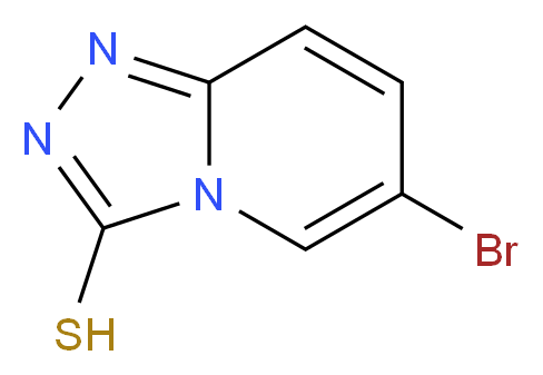 6-bromo-[1,2,4]triazolo[4,3-a]pyridine-3-thiol_分子结构_CAS_1093092-64-8