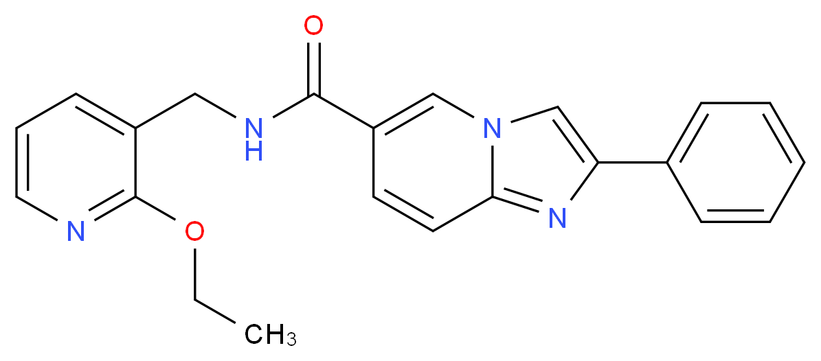 N-[(2-ethoxypyridin-3-yl)methyl]-2-phenylimidazo[1,2-a]pyridine-6-carboxamide_分子结构_CAS_)