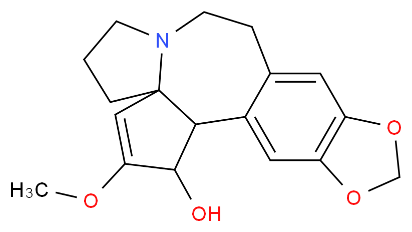 4-methoxy-16,18-dioxa-10-azapentacyclo[11.7.0.0^{2,6}.0^{6,10}.0^{15,19}]icosa-1(20),4,13,15(19)-tetraen-3-ol_分子结构_CAS_24316-19-6