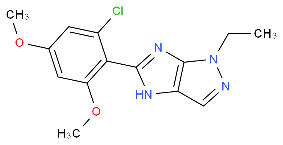5-(2-chloro-4,6-dimethoxyphenyl)-1-ethyl-1,4-dihydroimidazo[4,5-c]pyrazole_分子结构_CAS_)