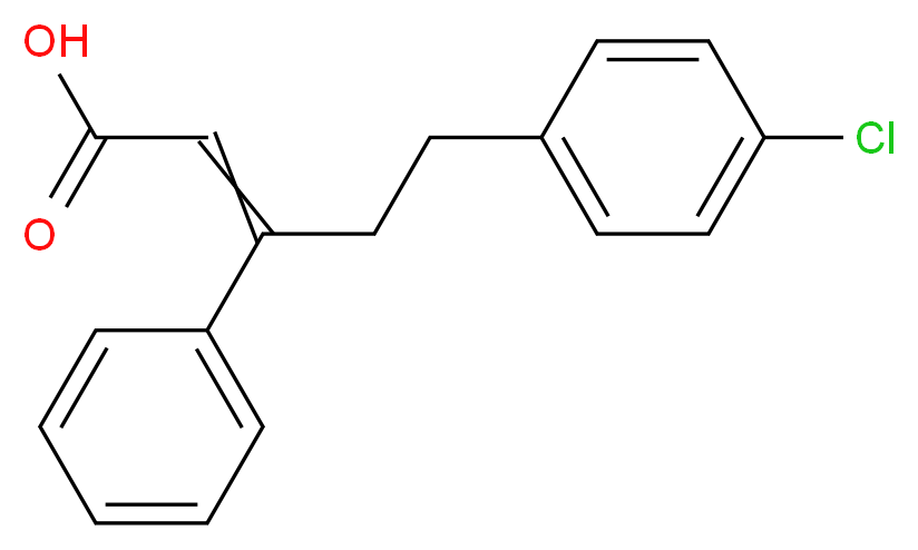 5-(4-chlorophenyl)-3-phenylpent-2-enoic acid_分子结构_CAS_1180676-32-7