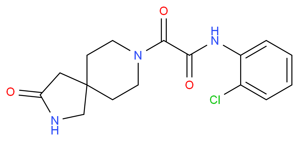 N-(2-chlorophenyl)-2-oxo-2-(3-oxo-2,8-diazaspiro[4.5]dec-8-yl)acetamide_分子结构_CAS_)