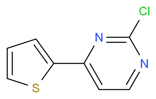 2-chloro-4-(thiophen-2-yl)pyrimidine_分子结构_CAS_83726-75-4