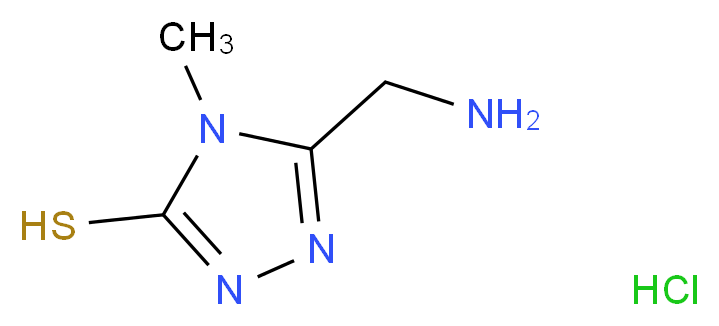 5-(aminomethyl)-4-methyl-4H-1,2,4-triazole-3-thiol hydrochloride_分子结构_CAS_)