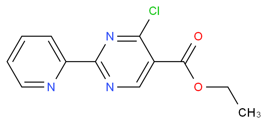 ethyl 4-chloro-2-(pyridin-2-yl)pyrimidine-5-carboxylate_分子结构_CAS_1044770-41-3