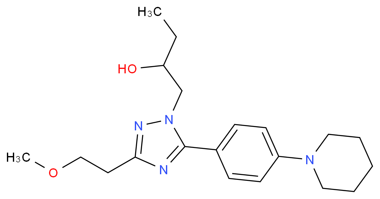 1-[3-(2-methoxyethyl)-5-(4-piperidin-1-ylphenyl)-1H-1,2,4-triazol-1-yl]butan-2-ol_分子结构_CAS_)